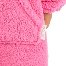 18C1029: Kids Borg Oversized Hoodie- Bubble Gum (One Size - 3-6 Years)